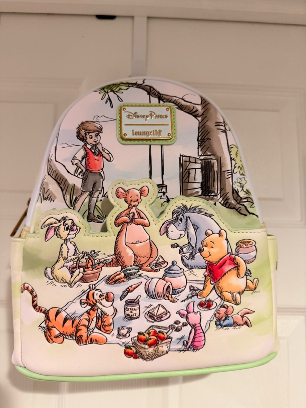 Loungefly Disney Parks Winnie the Pooh Pastel Green & Cream Mini Backpack